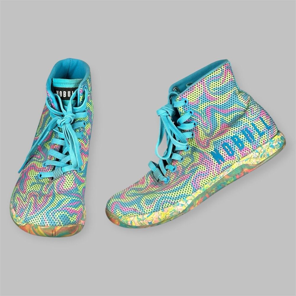 NoBull Outwork High Top Womens Size 7 Green Athletic Trainer Shoes Sneakers